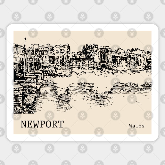 Newport Wales Sticker by Lakeric